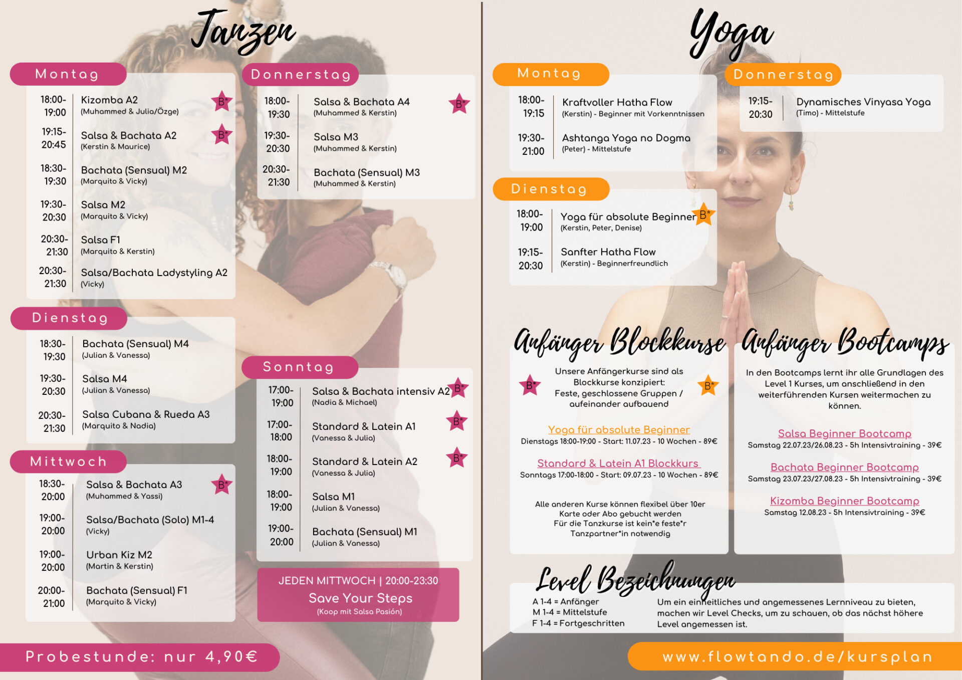 Kursplan Flowtando Bielefeld Yoga, Tanz, Coaching